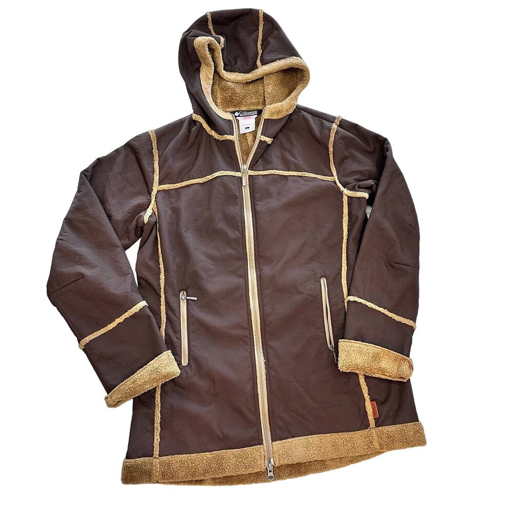 Columbia Faux Shearling Hooded Jacket Fleece Lining